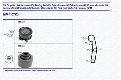 MAGNETI MARELLI 341311071103 -  Комплект ремня ГРМ